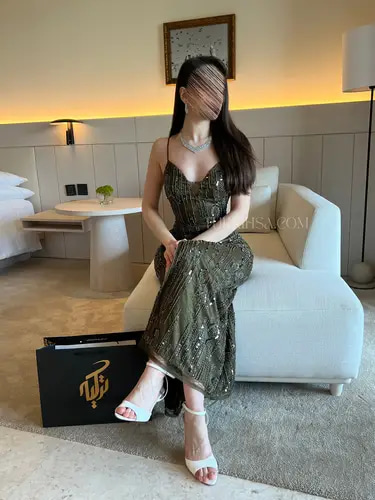 فستان سهرة زيتي 0420