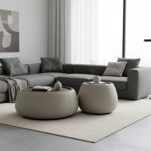 طقم طاولات شاي 1+1 بتصميم عصري فاخر