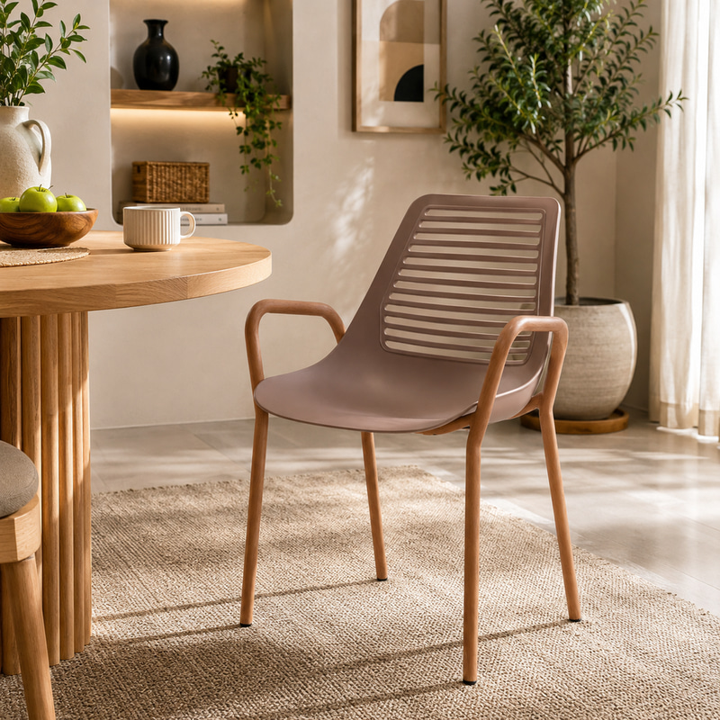 كرسي مفرد بلاستيك FY-601 BEIGE