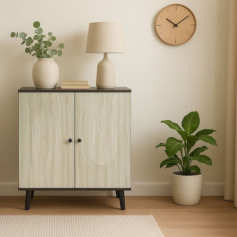 دولاب أحذية متعدد الأغراض 2 باب 4 دور 95x40x80 سم