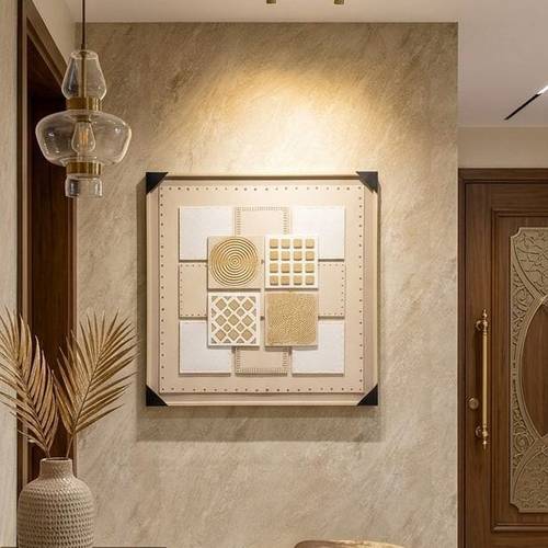 لوحة جدارية فاخرة – إطار خشب طبيعي (100×100 سم)