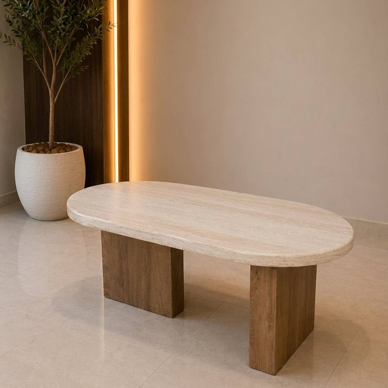 Elegant Oval Coffee Table 120 cm