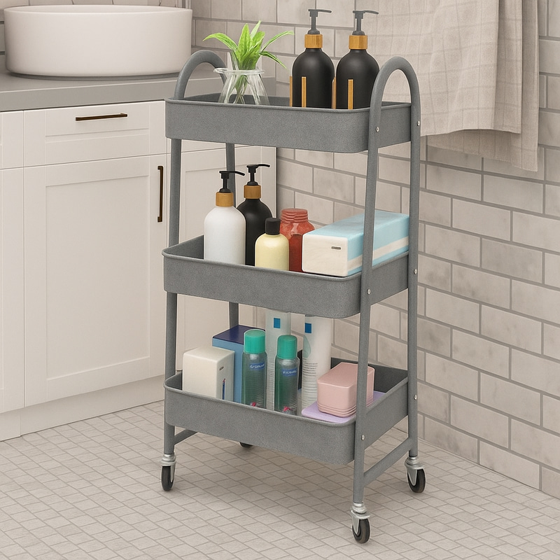 Multi-purpose trolley with three shelves 40.8*70*29.5 cm