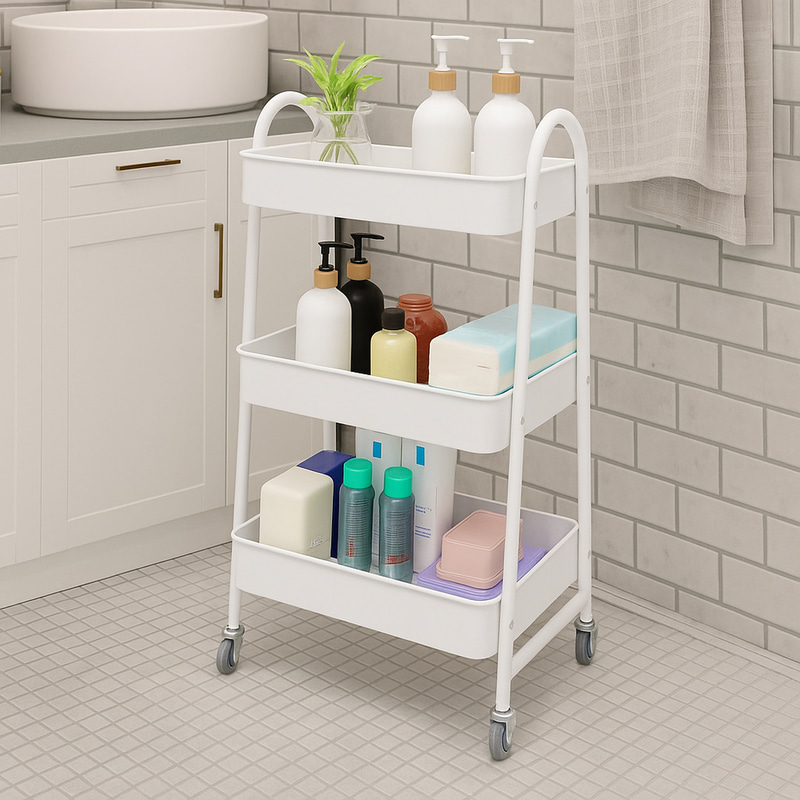Multi-purpose trolley with three shelves 40.8*70*29.5 cm
