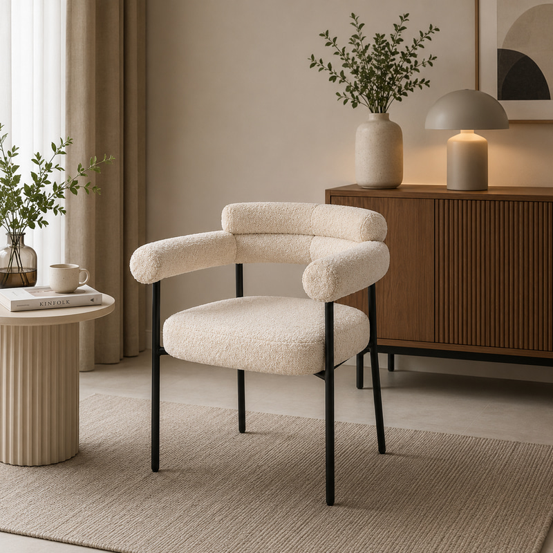 كرسي بوكليه مفرد VC-108 BEIGE