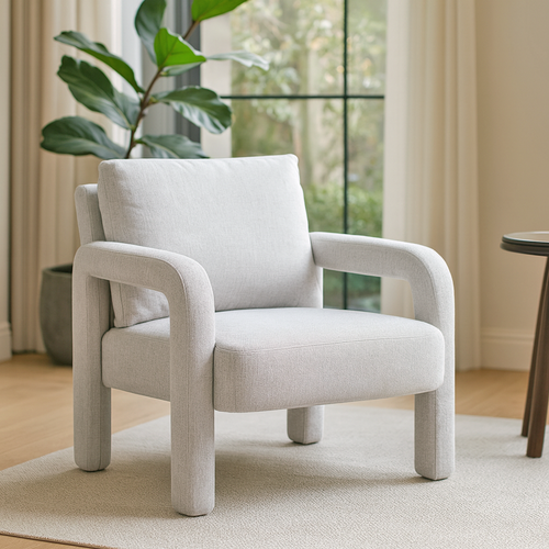 Stylish single chair with a comfortable, modern touch