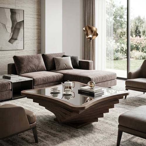 طاولة شاي وسط لودوس بتصميم متدرج