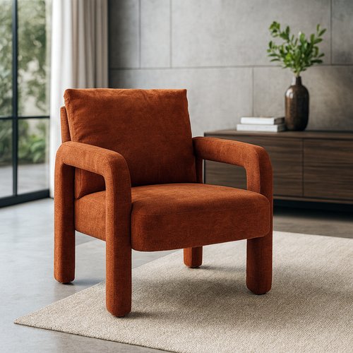 Stylish single chair with a comfortable, modern touch