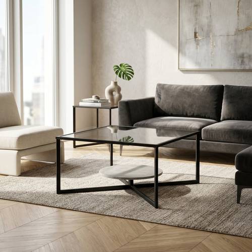 طاولة قهوة مودرن بتصميم هندسي أنيق 