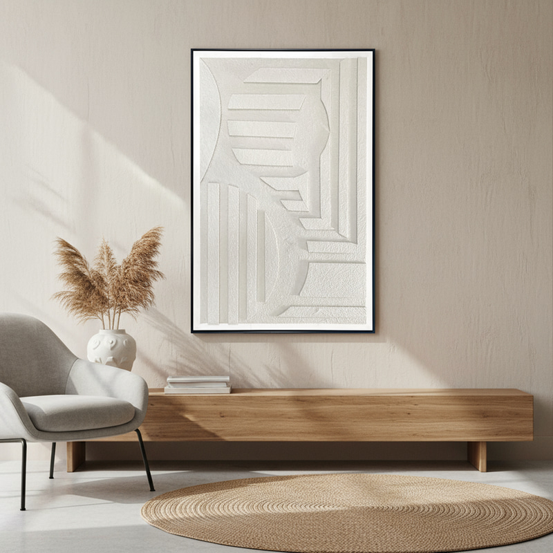 لوحة جدارية بتصميم هندسي عصري