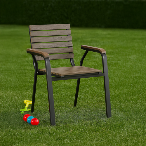 Wooden and metal restaurant chair