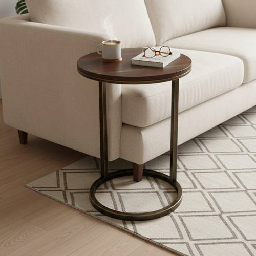 طاولة خدمة خشبية بتصميم عصري (C-Side Table)