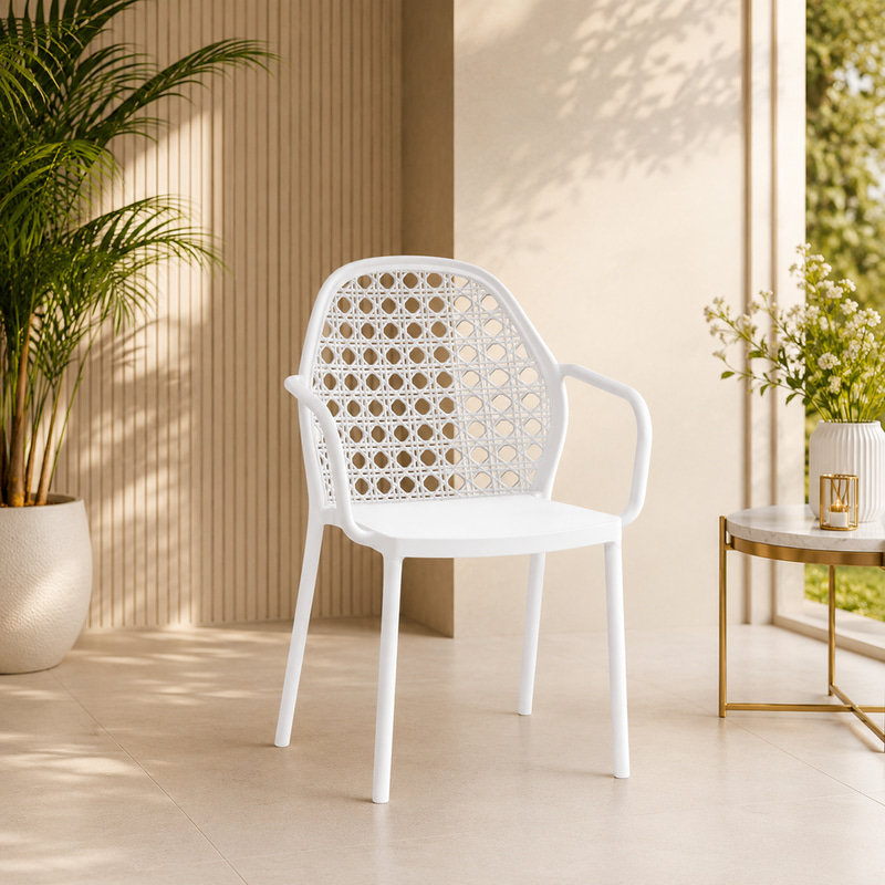 كرسي بلاستيك مفرد P-42 WHITE