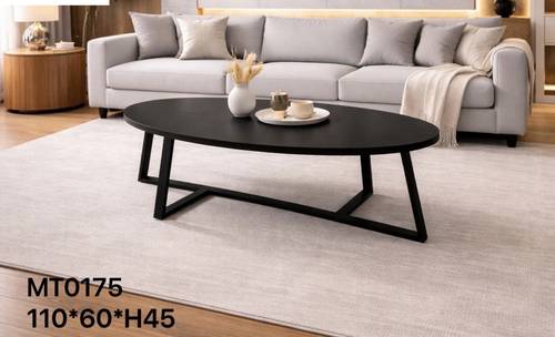 طاولة قهوة وسط بيضاوي بتصميم عصري أنيق