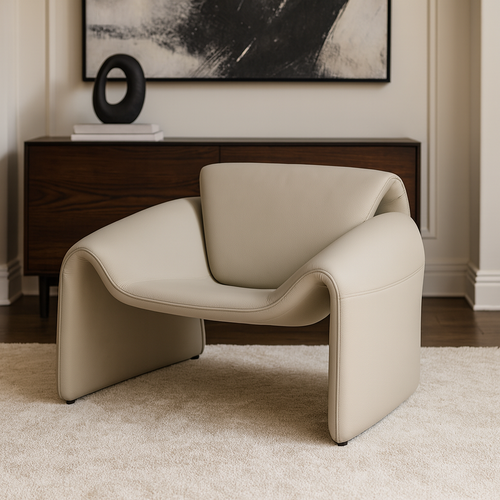 Contemporary stylish chair - 92 cm premium leather