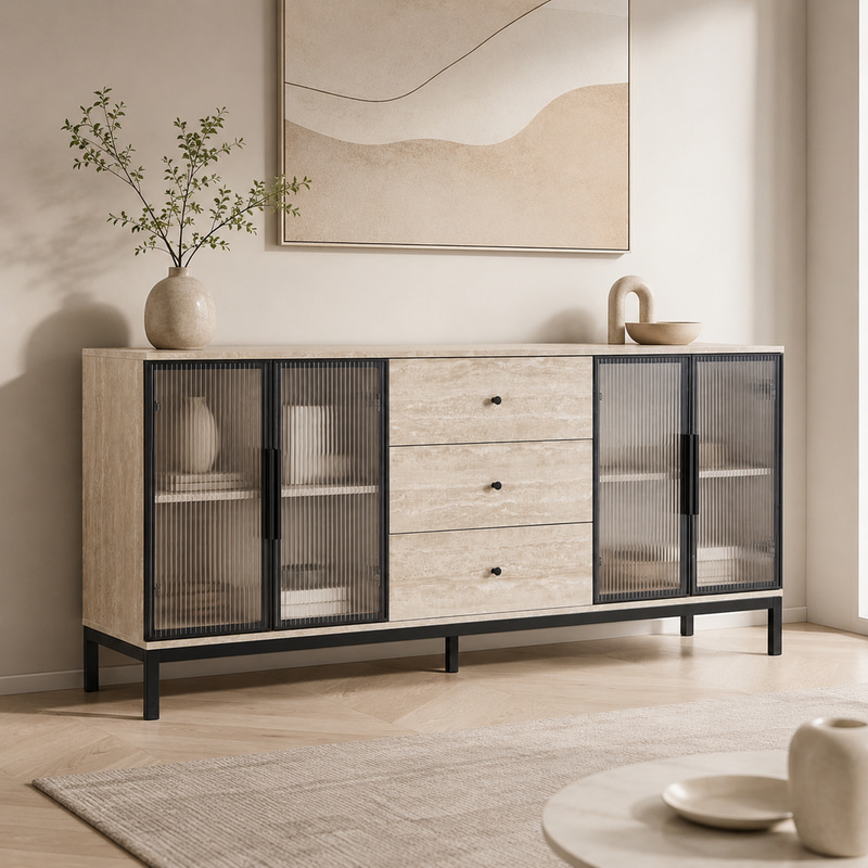دولاب بوفيه 180 سم Y-001 BEIGE