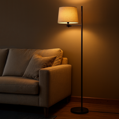 Elegant black floor lamp