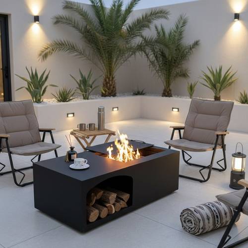 منقل ديكور صاج بغطاء