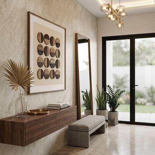 لوحة جدارية فاخرة – إطار خشب طبيعي (100×100 سم)