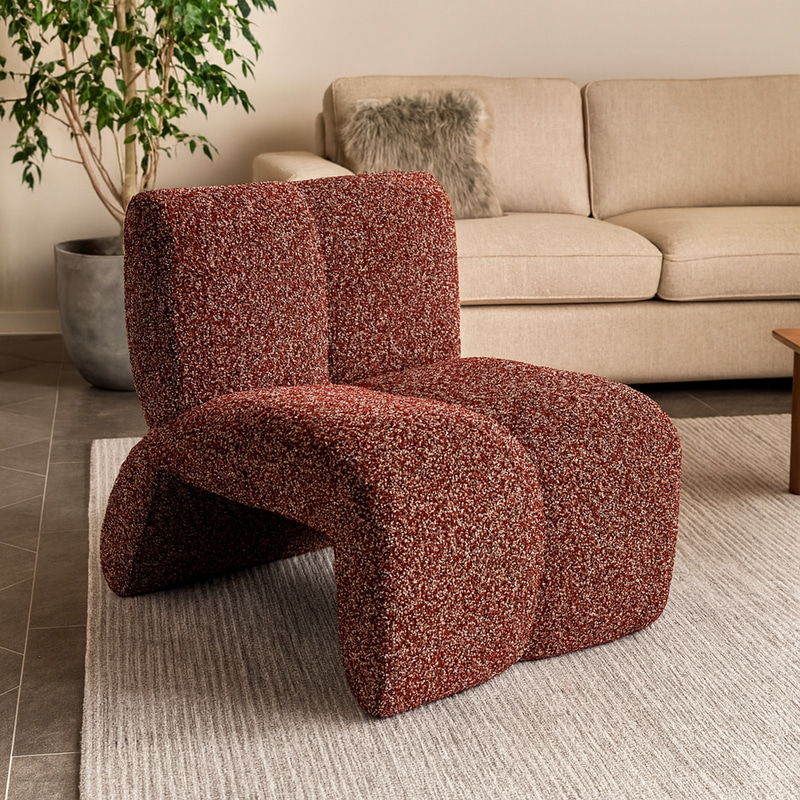 Modern single chair - red
