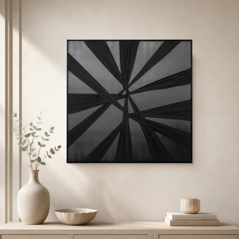 لوحات جدارية اطار اسود 100*100 SHW-423