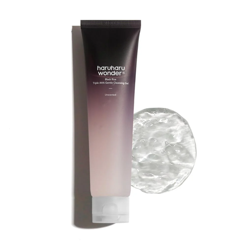 جل التنظيف اللطيف Haruharu Wonder Black Rice Triple Aha غير معطر - 100 مل