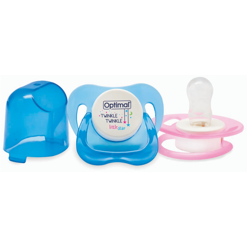 Optimal Round Shape Silicon Pacifier 0+ (blue)