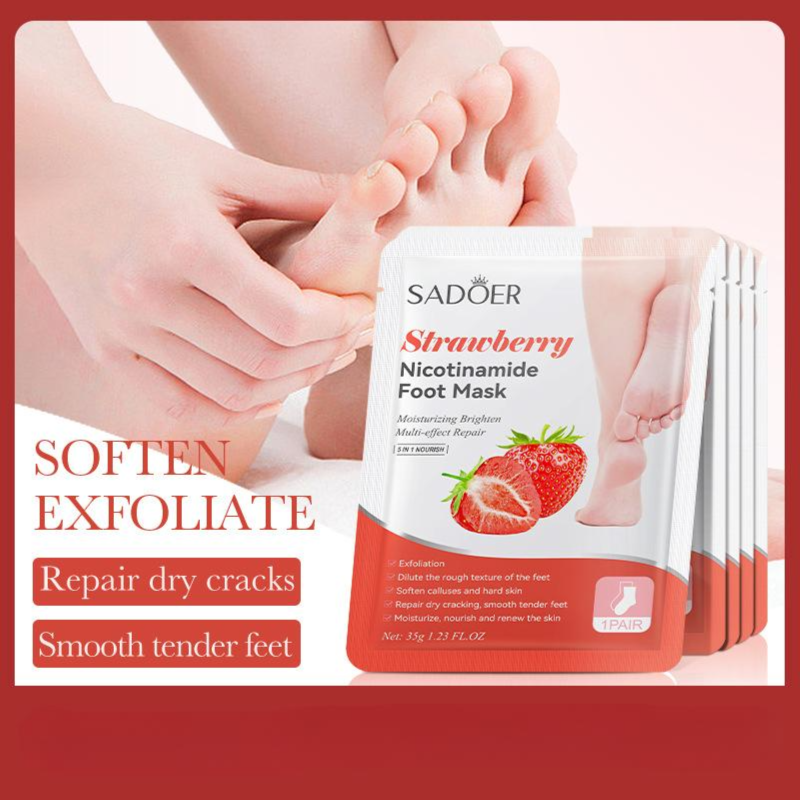 Strawberry Nicotinamide Foot Mask