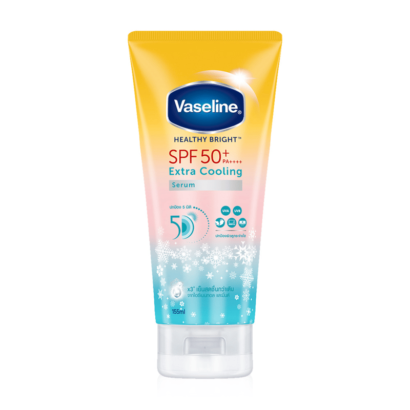 فازلين هيلثي برايت سيروم واقي الشمس بارد مرتفع الحماية SPF 50+ PA++++ (١٥٥ مل)