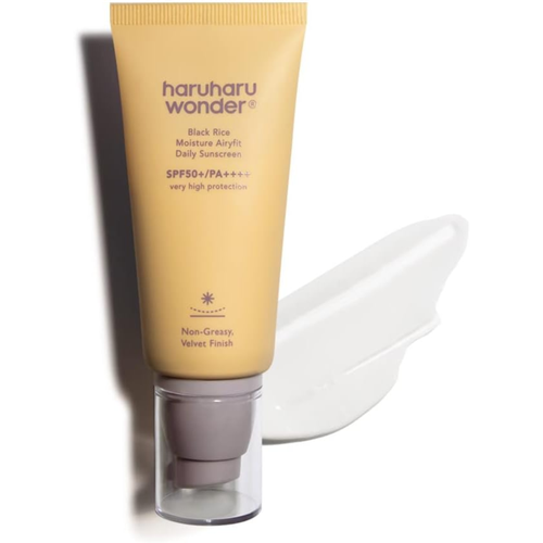 هاروهارو وندر – واقي الشمس اليومي بخلاصة الأرز الأسود، SPF 50+ PA++++، تركيبة خفيفة وغير دهنية بلمسة نهائية مخملية