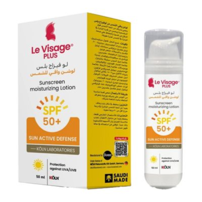 لو فيساج بلس لوشن مرطب للوقاية من الشمس بعامل حماية من الشمس 50+ 50 مل