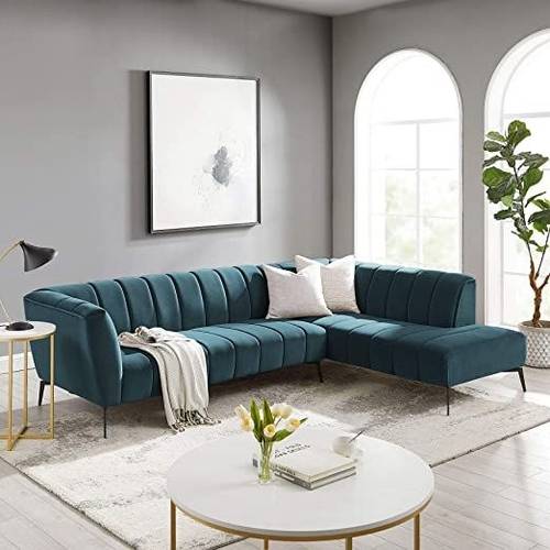 Luxury Blue Salon Sofa - كنبة زرقاء فاخرة للصالون
