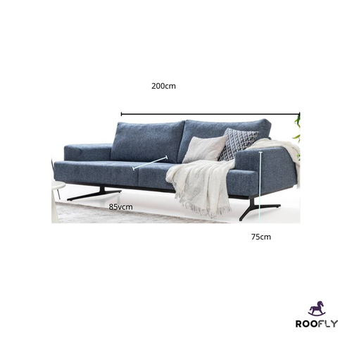 كنبة مودرن مخمل زرقاء - راحة فائقة وأناقة مميزة 🛋️ - Modern Blue Velvet Sofa - Supreme Comfort & Distinctive Style 🛋️
