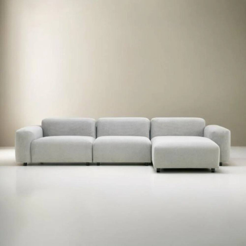 كنب زاوية حرف L ماستر رمادي فاتح - Light Grey Master L-Shape Corner Sofa