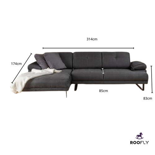 كنب زاوية رمادي - Grey Corner Sofa
