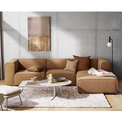 كنبة زاوية حرف L - بيج, L-Shape Corner Sofa - Beige