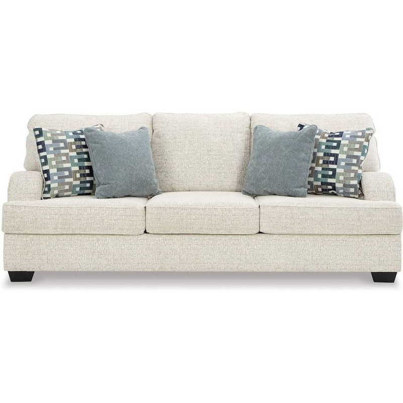 Three Seater Faux Wood Sofa - Beige - اريكة ثلاثة مقاعد خشب صناعي - بيج
