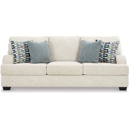 Three Seater Faux Wood Sofa - Beige - اريكة ثلاثة مقاعد خشب صناعي - بيج
