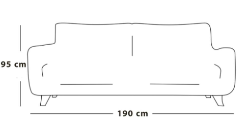 كنبة مقعدين خشب سويدي ومخمل - أخضر, Swedish Wood and Velvet Two-Seater Sofa - Green
