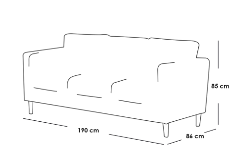كنبة خشب سويدي- بيج - Swedish Wood Sofa- Beige