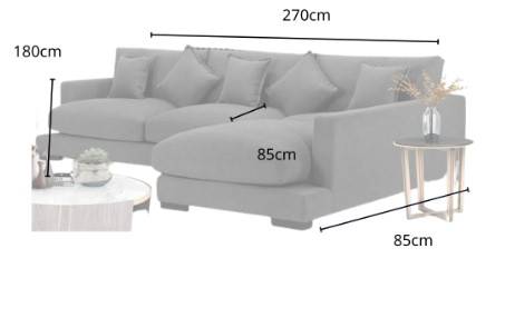 كنبة مخمل رمادي بخشب سويدي - Gray Velvet Sofa with Swedish Wood
