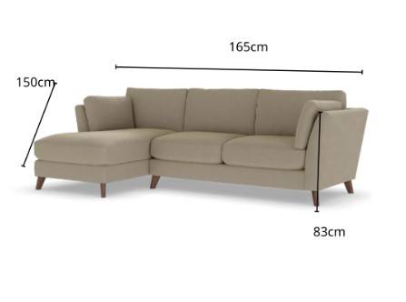 كنبة زاوية سويدي - بيج مخمل فاخر - Swedish Corner Sofa - Luxury Beige Velvet

