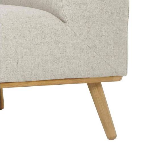 Modern L Shape Corner Sofa with Wooden Legs - صوفا كنب ركني عصري زاوية بأرجل خشبية متينة قطعتين على شكل L
