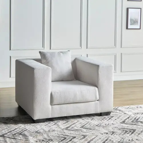 Fabric armchair - white