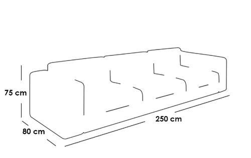 كنبة ثلاث مقاعد خشب سويدي ومخمل - بني - Three-Seater Sofa, Swedish Wood and Velvet - Brown
