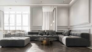 كنبة زاوية حرف L - رمادي - L-Shaped Corner Sofa - Grey