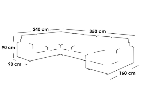 Wooden Swedish Linen Round Sofa - كنبة دائرية خشب سويدي و كتان - رمادي
