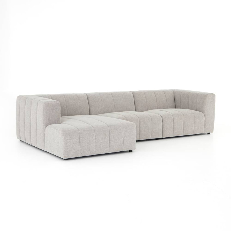 كنب ركني منخفض الارتفاع - Low-Profile U-Shaped Classic Sectional Sofa