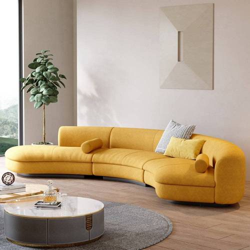 Modern U-shaped Sectional Sofa - كنب ركني عصري دائري بتصميم حرف U