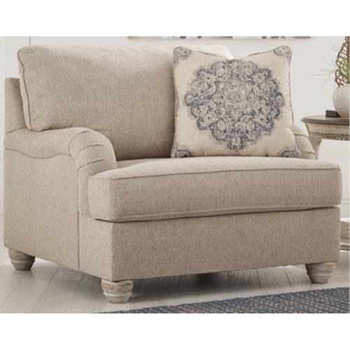 كنبة مقعدين خشب سويدي - بيج - Swedish Wood Two-Seater Sofa - Beige
